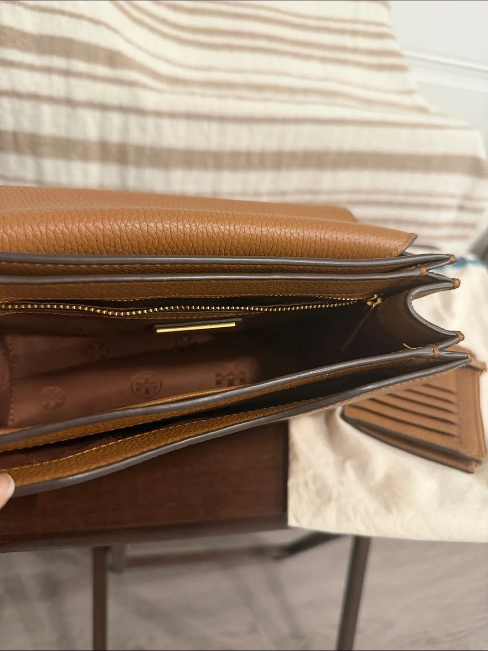 Tory Burch pebbled leather